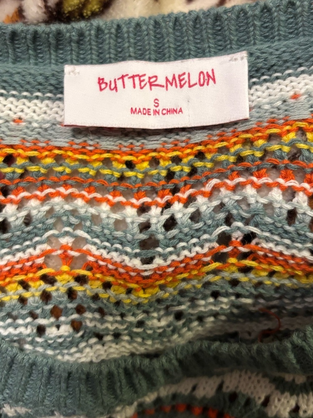 Buttermelon women’s Popsicle Knit tank sz S - Picture 3 of 4